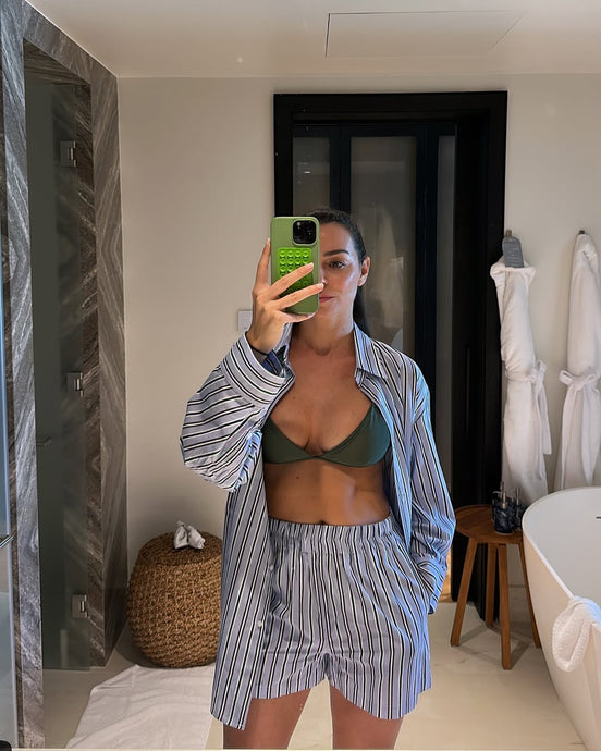 Blue & Green Striped Set