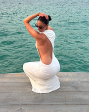 Load image into Gallery viewer, White Open Back Maxi Dress
