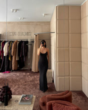 Load image into Gallery viewer, Black Polka Dot Slip Maxi Dress