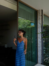 Load image into Gallery viewer, Blue Polka Dot Dress