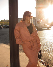 Load image into Gallery viewer, Burnt Orange Suede Midi Skirt