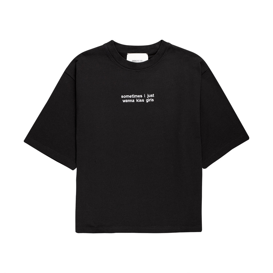 Black Embroidered Tshirt