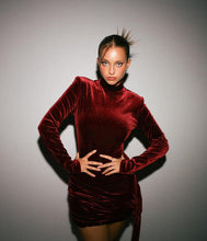 Load image into Gallery viewer, Velvet Mini Dress
