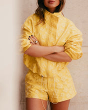 Load image into Gallery viewer, Yellow Floral Jacquard Shorts