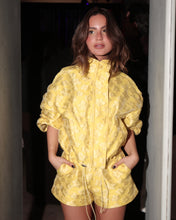 Load image into Gallery viewer, Yellow Floral Jacquard Shorts