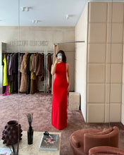Load image into Gallery viewer, Red Open Back Maxi Dress