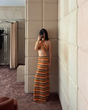 Load image into Gallery viewer, Orange Multicolor Maxi Skirt