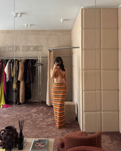 Load image into Gallery viewer, Orange Multicolor Maxi Skirt