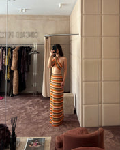 Load image into Gallery viewer, Orange Multicolor Maxi Skirt