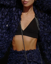 Load image into Gallery viewer, Blue and Black Trucker Jacket