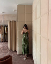 Load image into Gallery viewer, Green Polka Dot Midi Dress