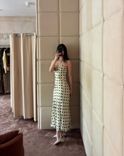 Load image into Gallery viewer, Beige Polka Dot Midi Dress