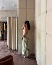 Load image into Gallery viewer, Beige Polka Dot Midi Dress