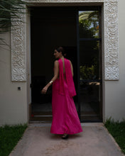 Load image into Gallery viewer, Pink Maxi Dress W/ Scarf