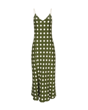 Load image into Gallery viewer, Green Polka Dot Midi Dress
