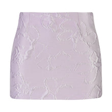 Load image into Gallery viewer, Lilac Floral Jacquard Mini Skirt