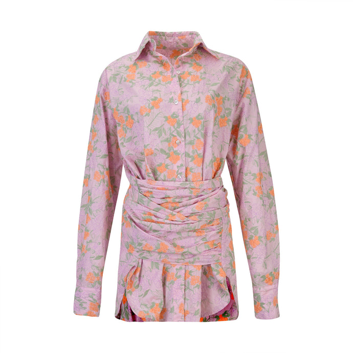 Lilac And Orange Floral Dress