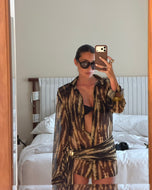Printed Shirt & Pareo Set