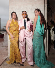 Load image into Gallery viewer, Pink Striped Mikado Trousers