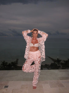 Pink Flowers Pants