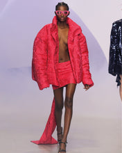 Load image into Gallery viewer, Pink Jacquard Puffer Jacket