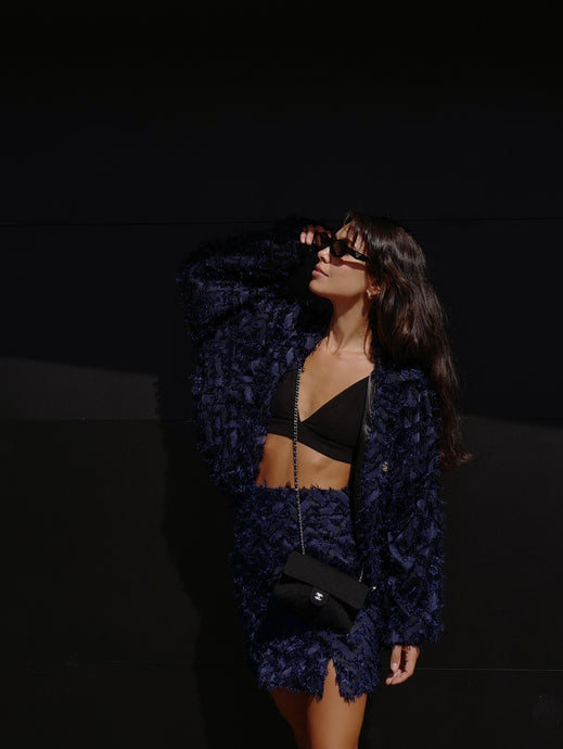 Blue and Black Trucker Jacket
