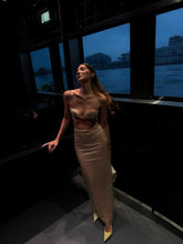 Load image into Gallery viewer, Beige Organza Midi Skirt