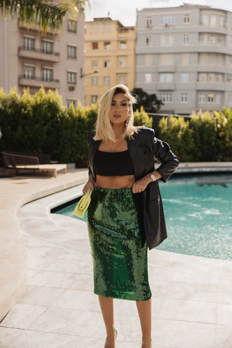 Midi Sequins Skirt