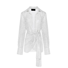 Load image into Gallery viewer, White Sequins Dress