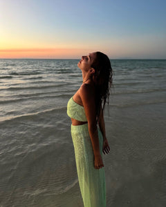 Green Sequins Top