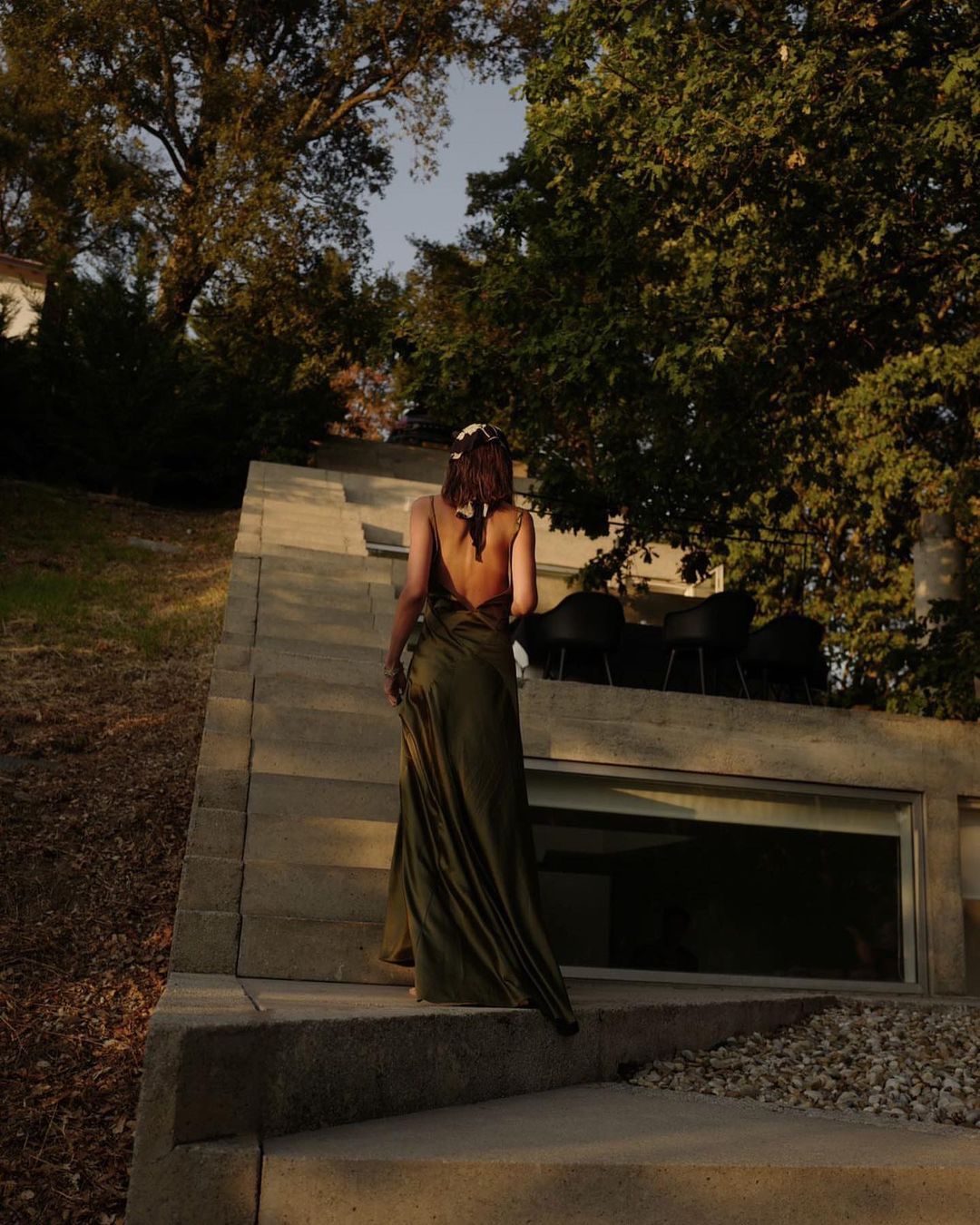 Olive Green Long Dress – Gonçalo Peixoto