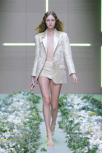 Yellow Brocade Blazer