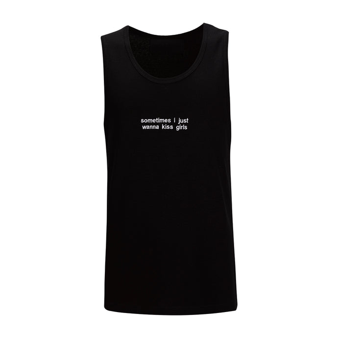 Black Embroidered Singlet