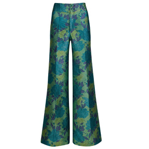 High Waisted Brocade Trousers