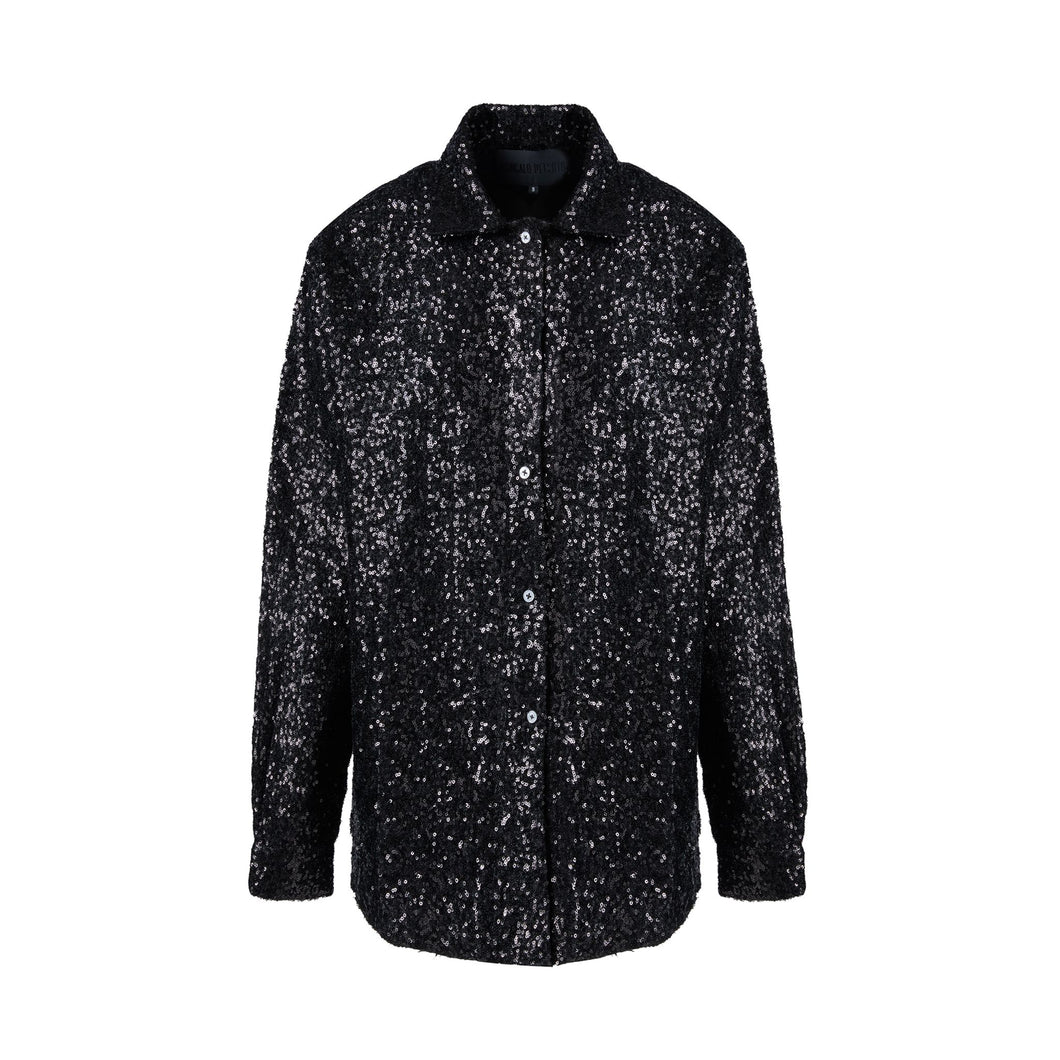 Black Sequins Shirt