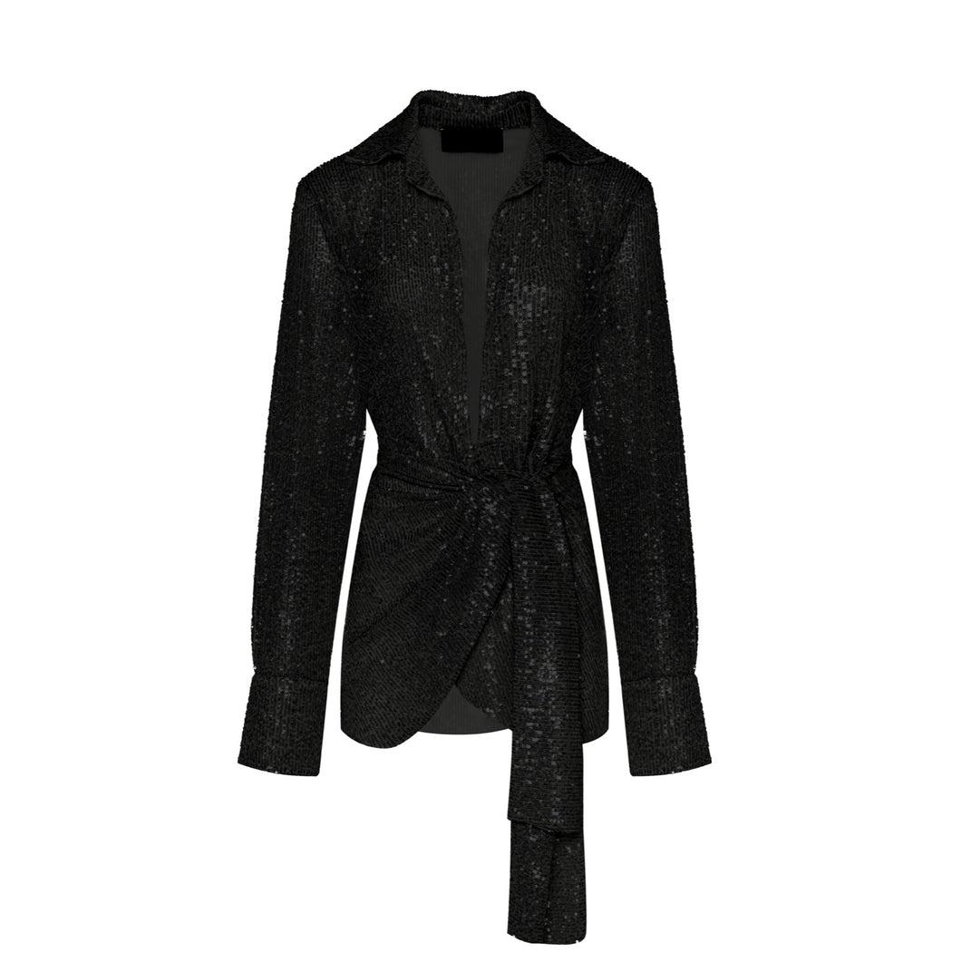 Black Sequins Dress