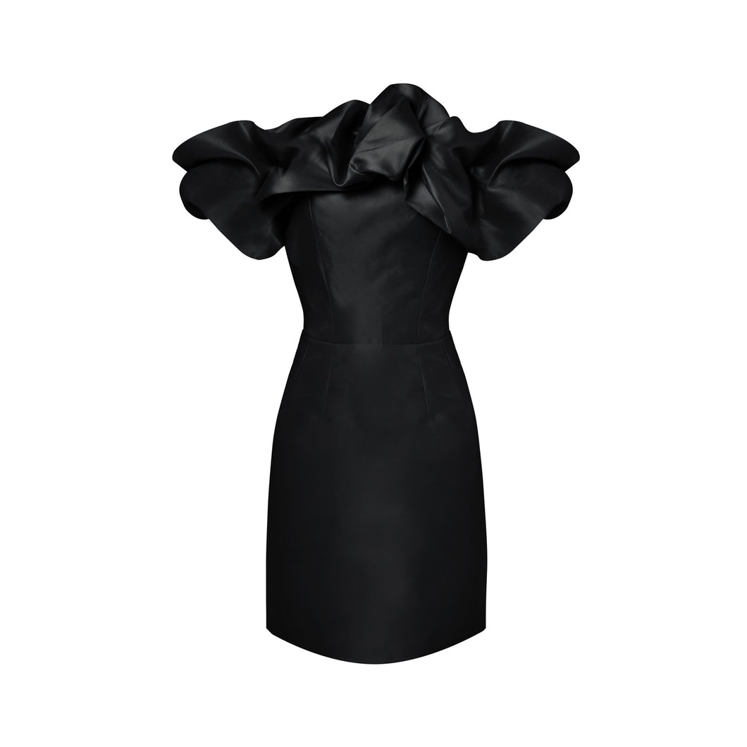 Black Ruffled Dress