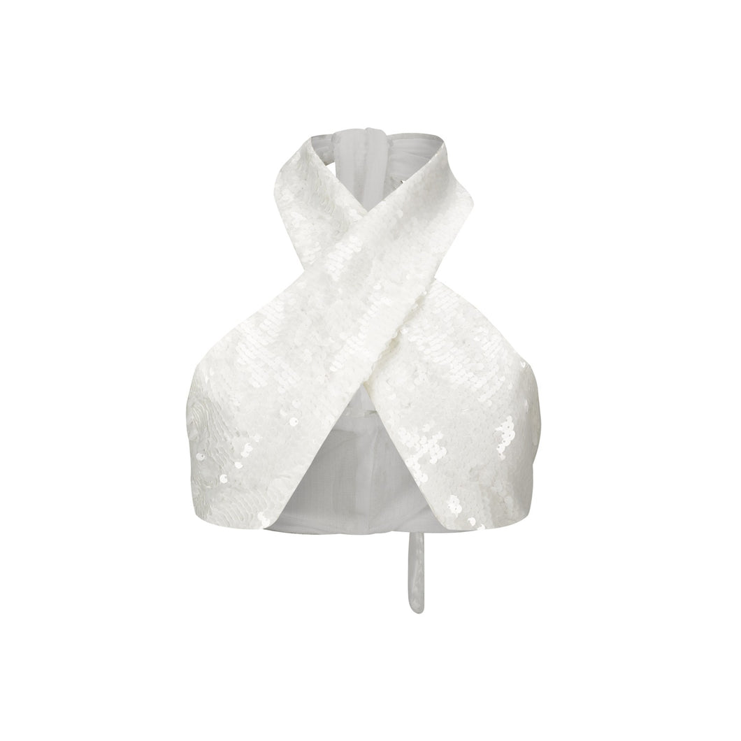 White Halterneck Top