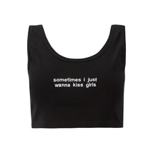 Load image into Gallery viewer, Black Embroidered Cropped Top