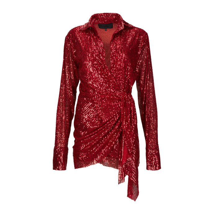Red Sequins Dress