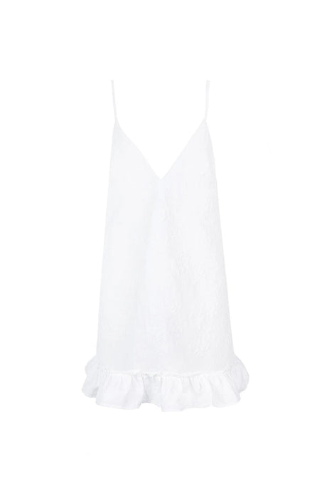 White Brocade Dress