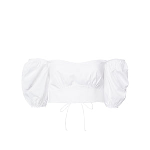 Puff Sleeve Cropped Top