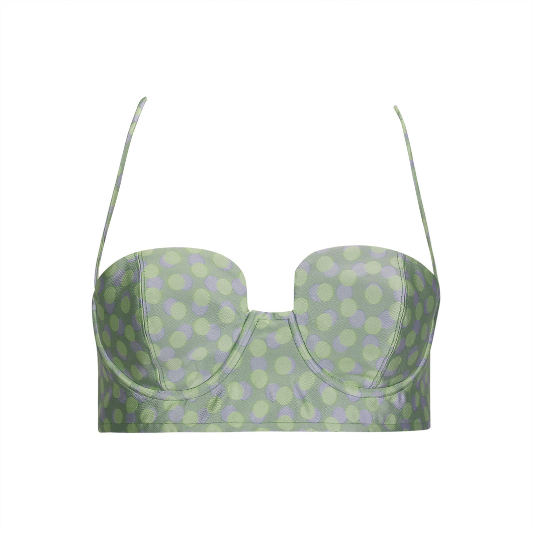 Green Polka Dot Bralette