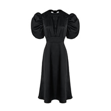 Load image into Gallery viewer, Black Balloon Sleeves Dress