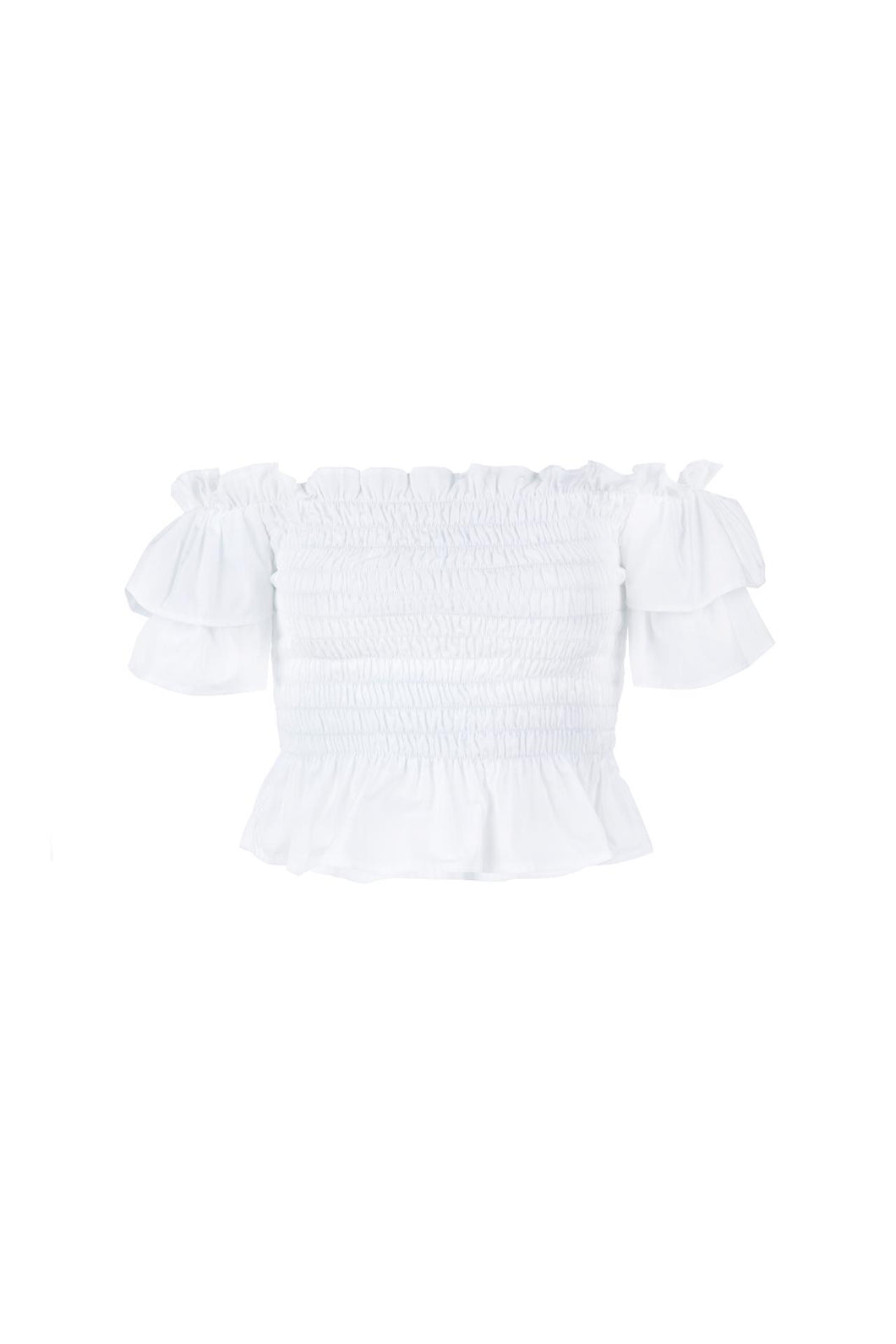 White Ruffled Top