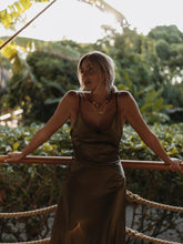 Load image into Gallery viewer, Olive Green Long Dress